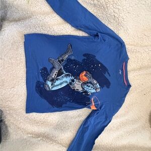 Carter's Blue Tee with Orange Stitching Basketball size 7